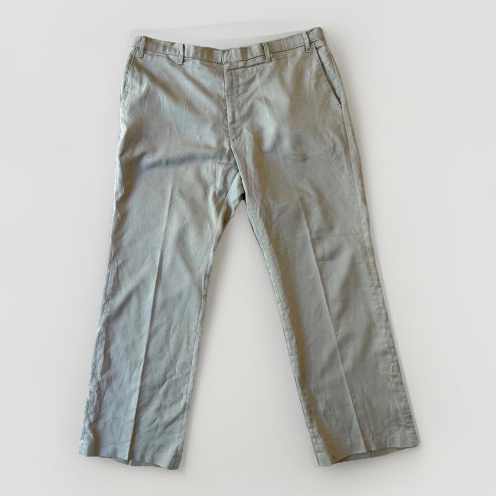 Vintage 70s-80s Levis Action Slacks Mens 36x30 Khaki Flat Front Pants Trousers